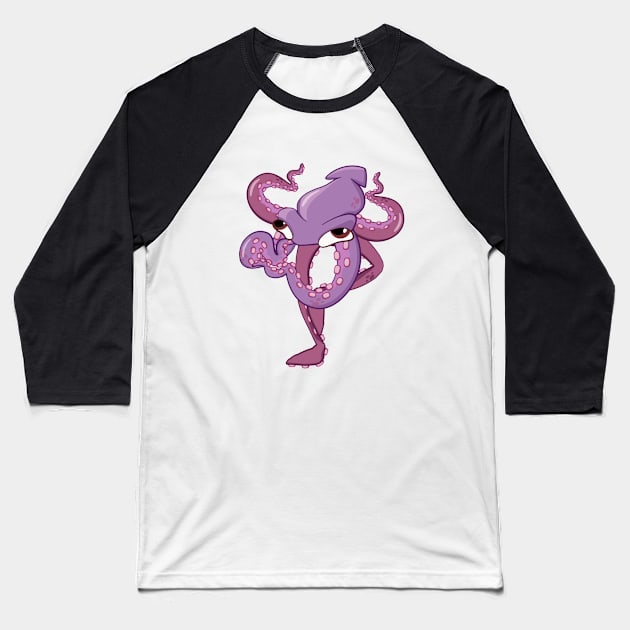 Laughing Squid Baseball T-Shirt by ericbdg